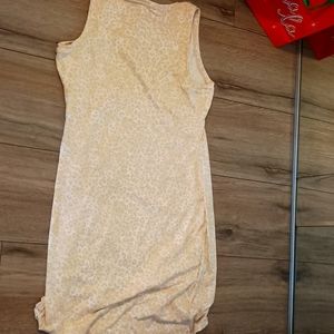 Nine West tulip hem dress leopard print cream